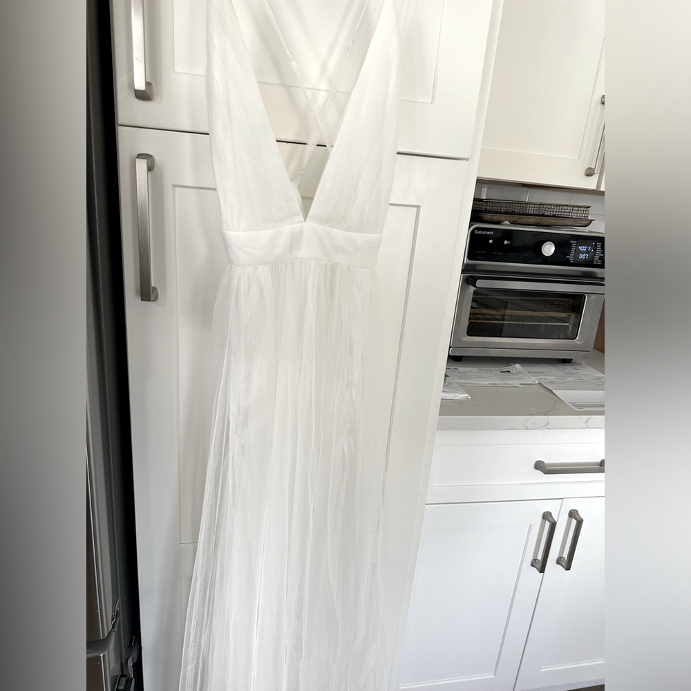 White dress with 2 slits